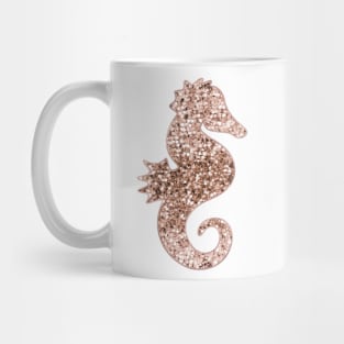 Sparkling rose gold seahorse Mug